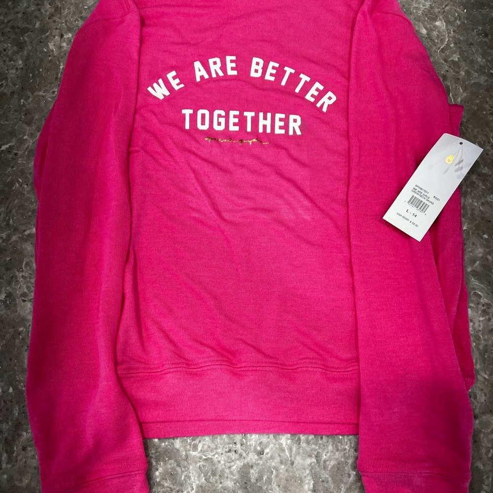Pink long sleeve  we are better together spiritual gangster kids shirt.